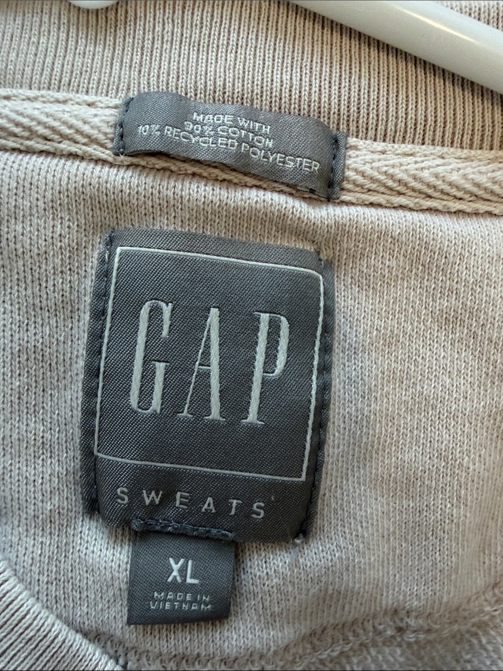 GAP Short Sleeve Sweatshirt in Light Taupe - Picture 2 of 4